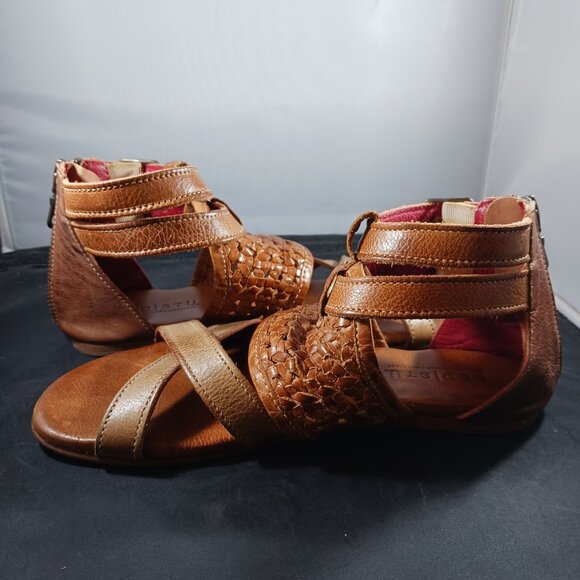 Bed|Stu Gladiator Brown Leather Sandal's Size 7 - Picture 9 of 11